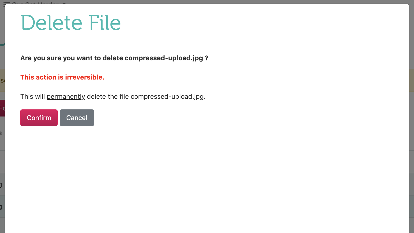 Delete Confirmation Off